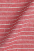 Faded Red Striped Fine Italian Linen