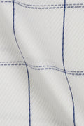 White Blue Windowpane - Foberry Pakistan