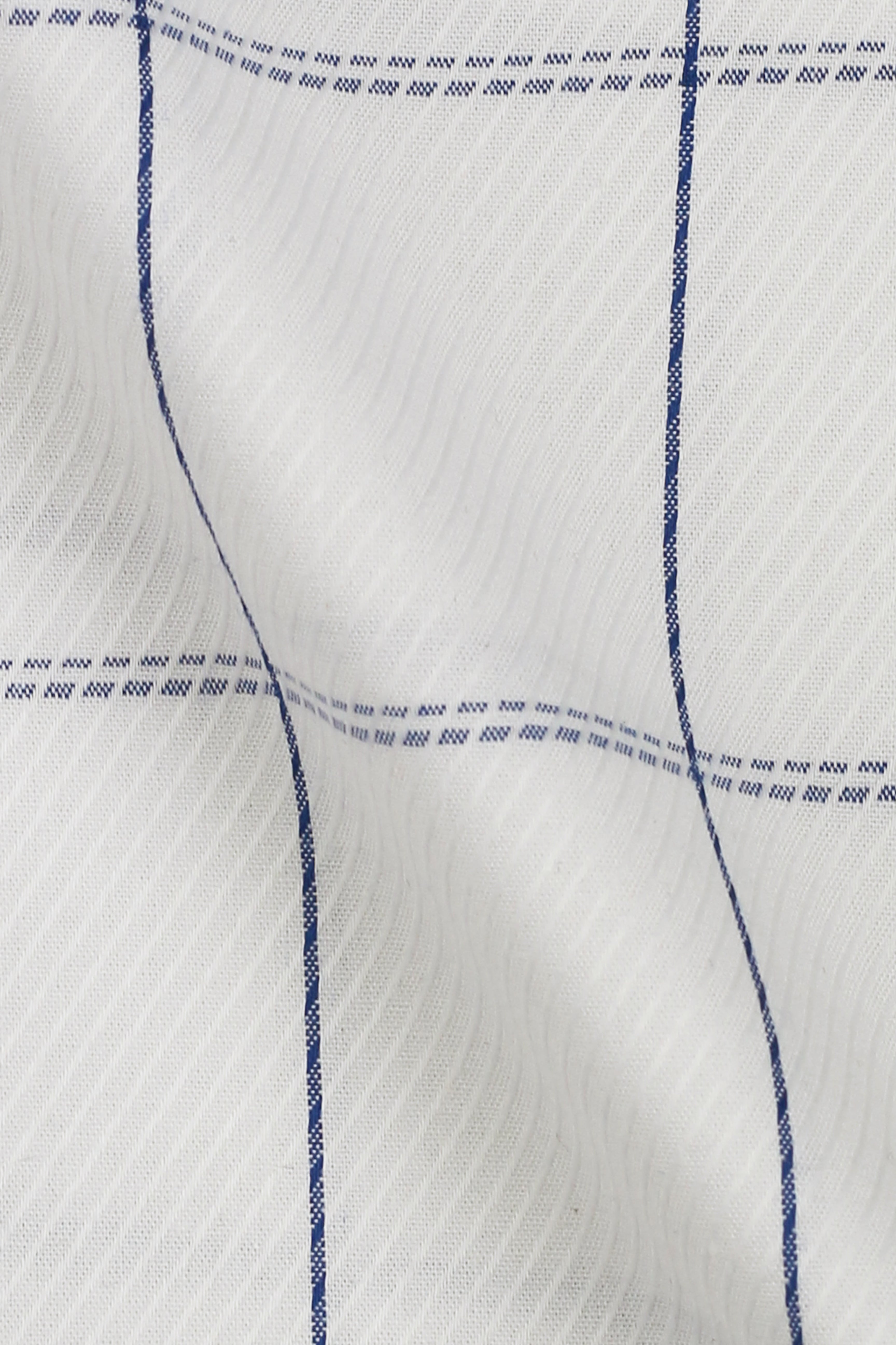 White Blue Windowpane - Foberry Pakistan