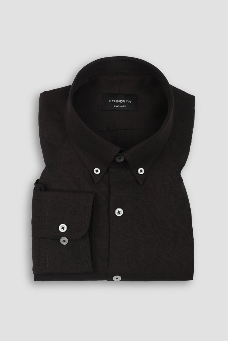 Dark Brown EU Linen Shirt