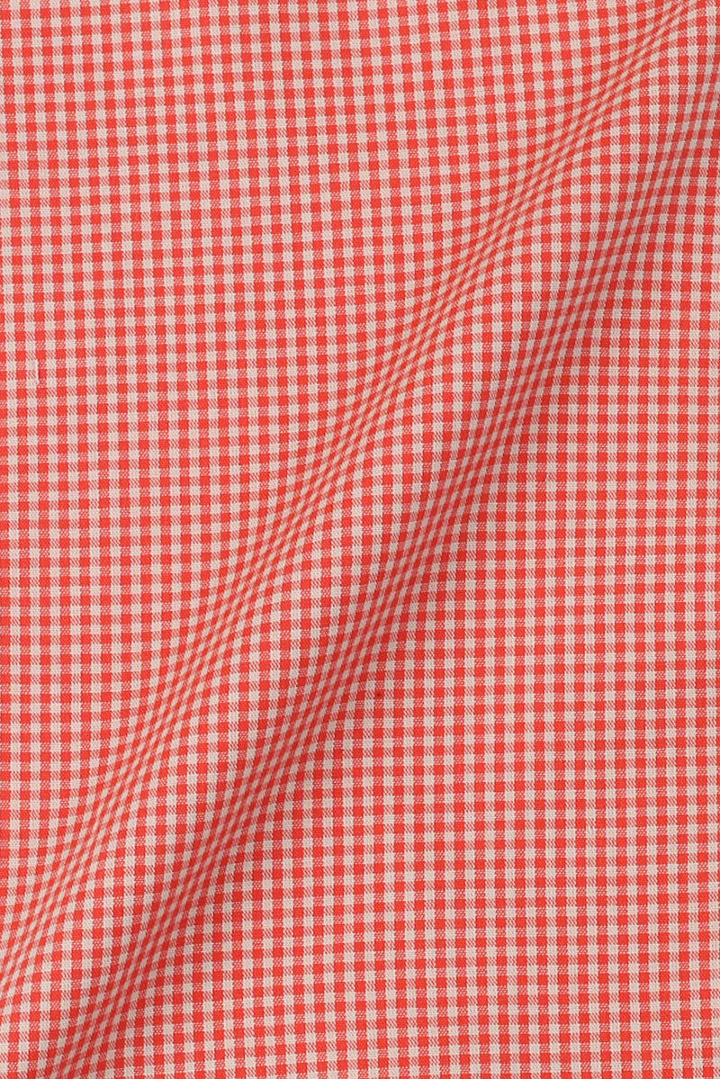 Orange Micro Gingham Shirt