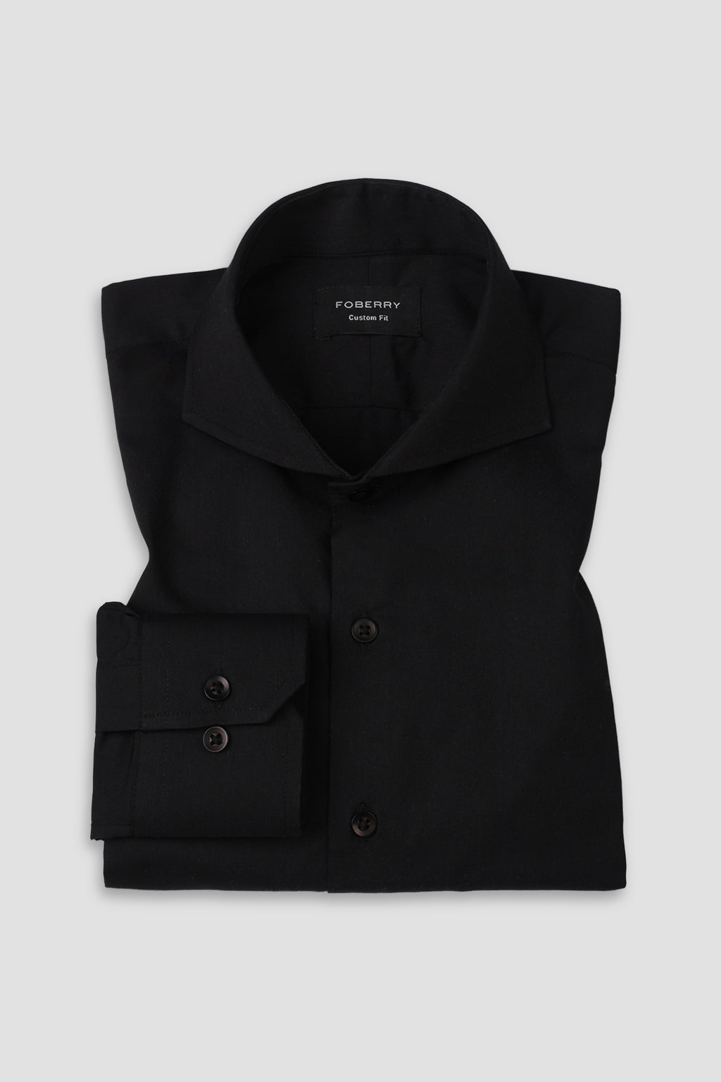 Jet Black Performance Stretch Shirt - Foberry Pakistan