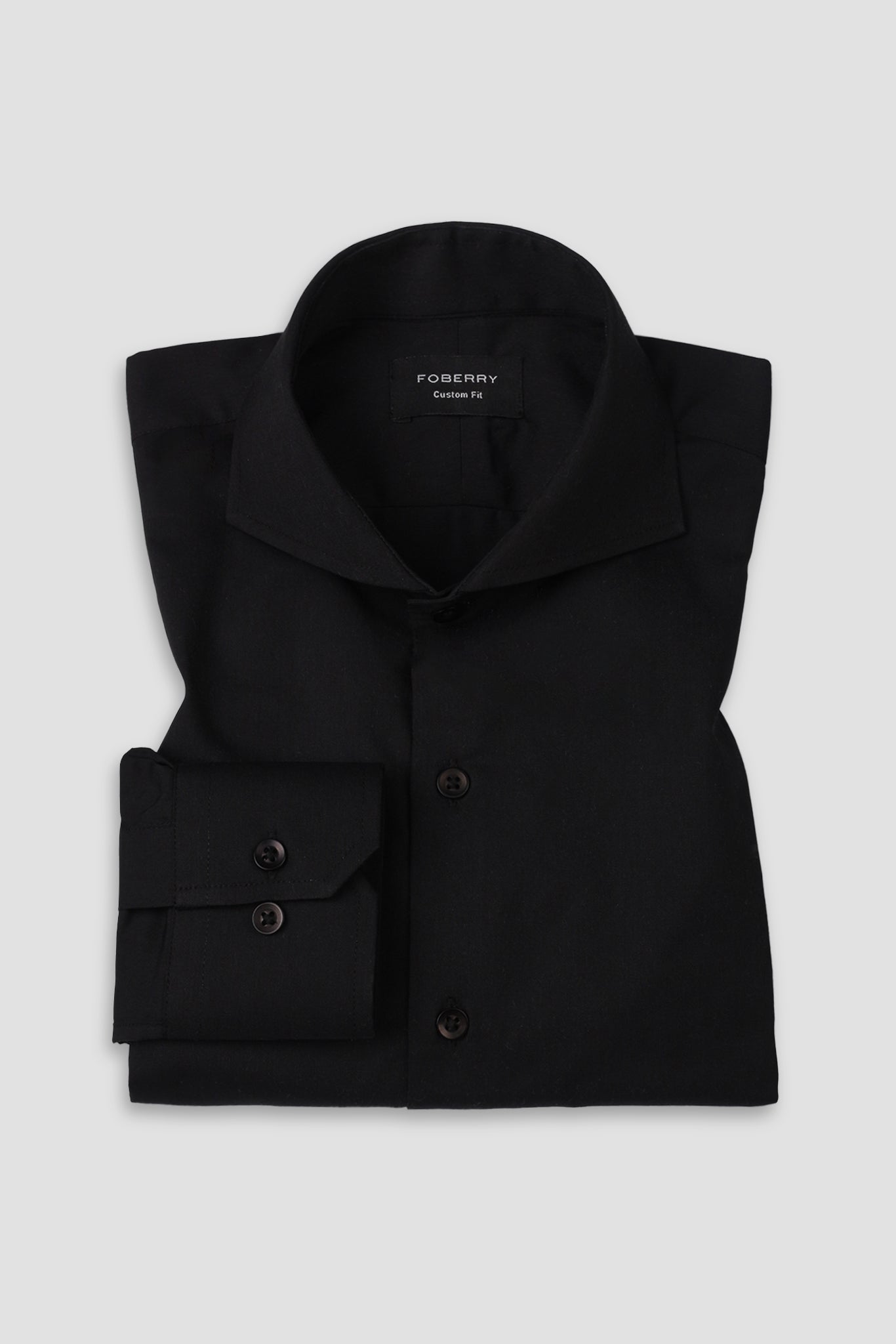 Jet Black Performance Stretch Shirt - Foberry Pakistan