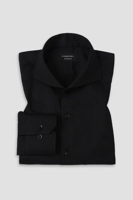 Jet Black Performance Stretch Shirt - Foberry Pakistan