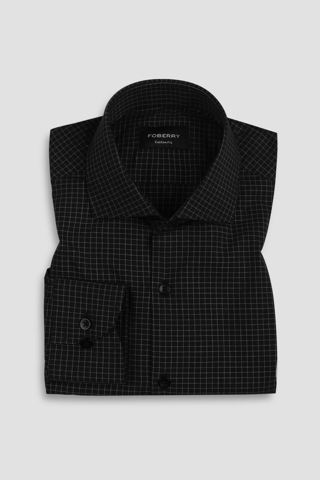 White on Black Mini Grid Shirt