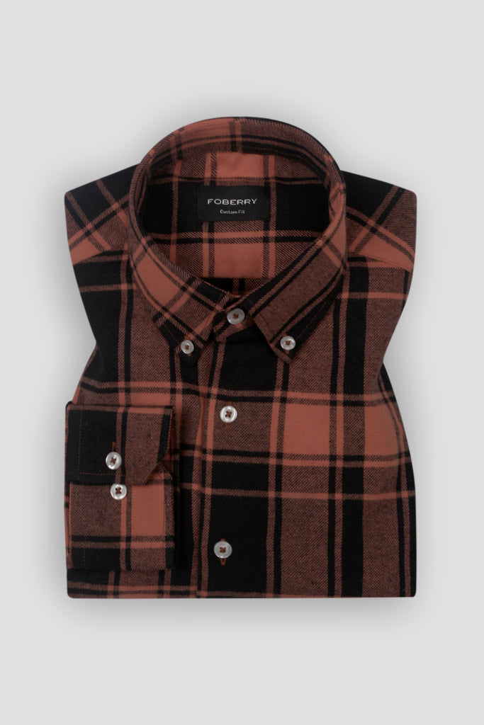 Peach Stowe Flannel Shirt
