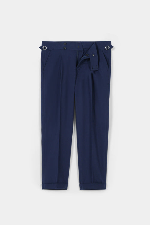 Blue Flannel Gurkha Trousers
