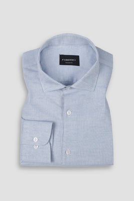 Structured Blue Linen Shirt