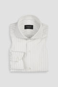 Soft Lilac Structured Barcode Striped Shirt