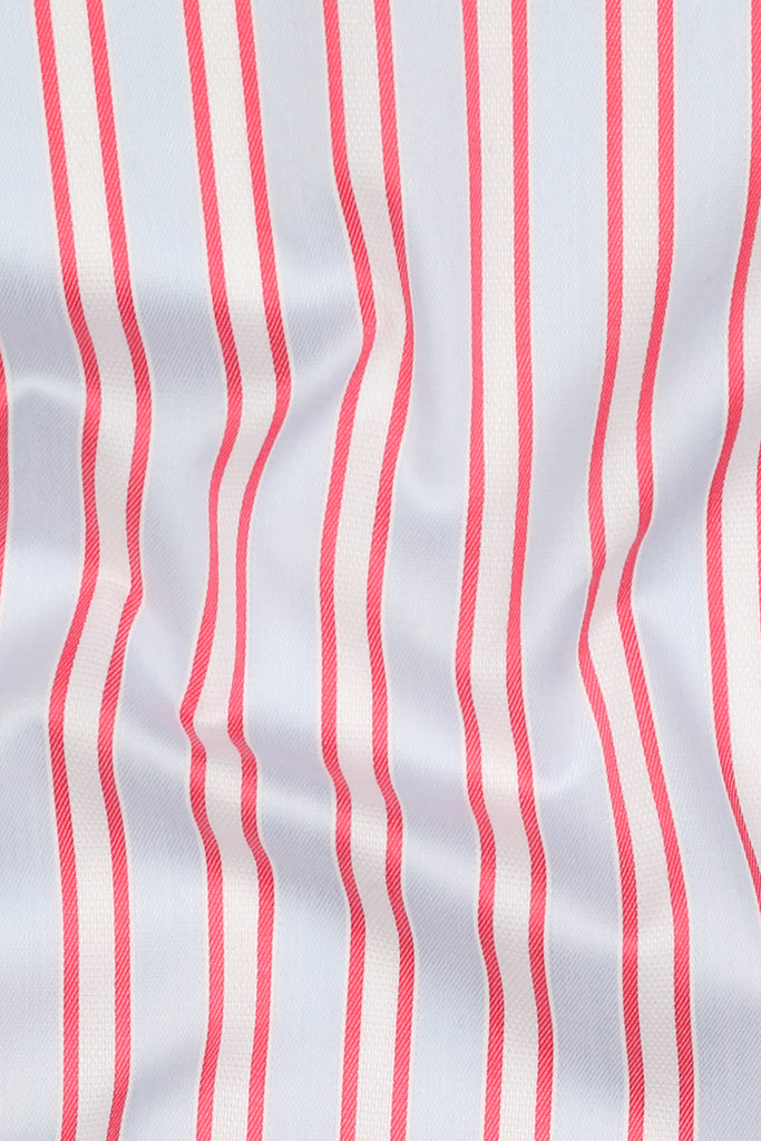 Red And Blue Aradonis Stripes Shirt - Easy Care