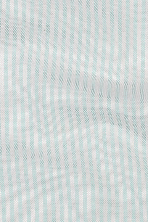 Aqua Green Oxford Candy Stripes