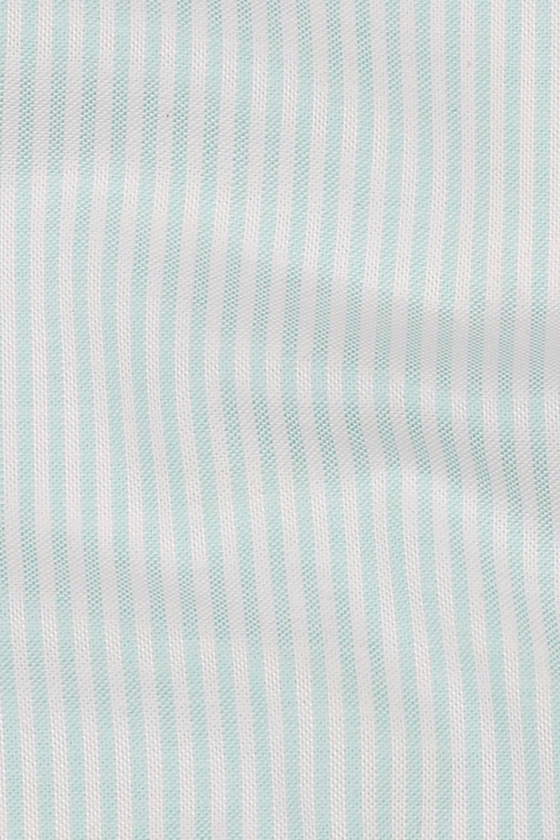 Aqua Green Oxford Candy Stripes