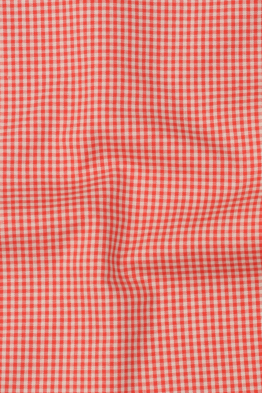 Orange Micro Gingham Shirt
