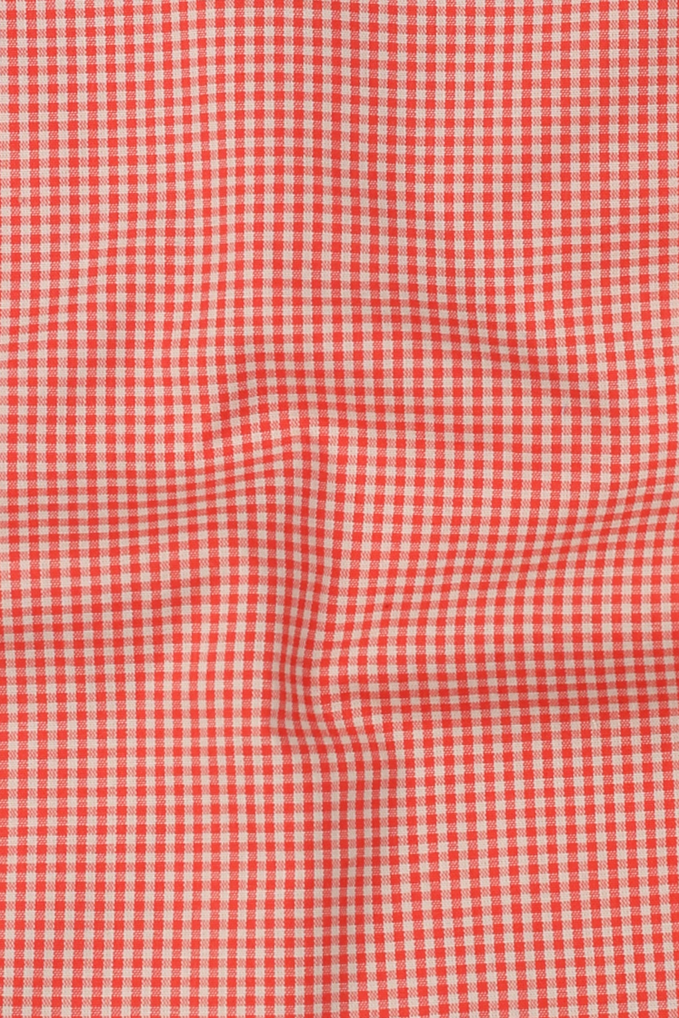 Orange Micro Gingham Shirt
