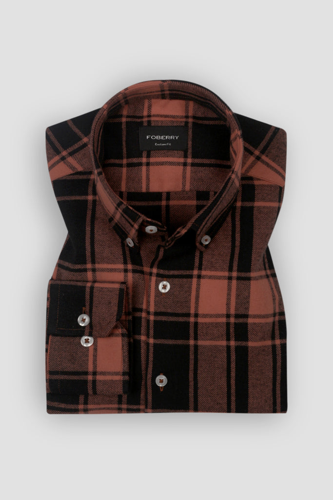 Peach Stowe Flannel Shirt