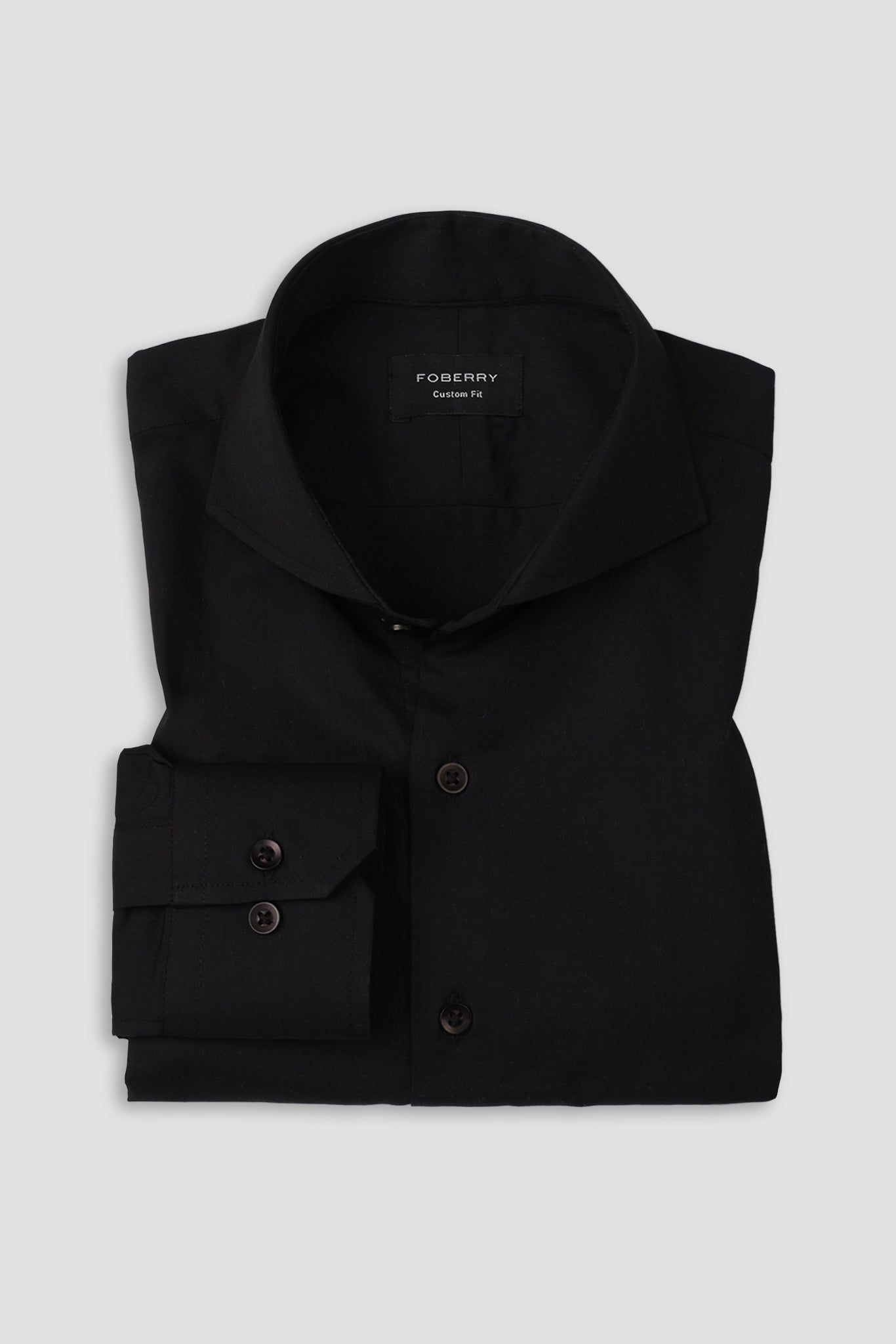 Jet Black Performance Stretch Shirt - Foberry Pakistan