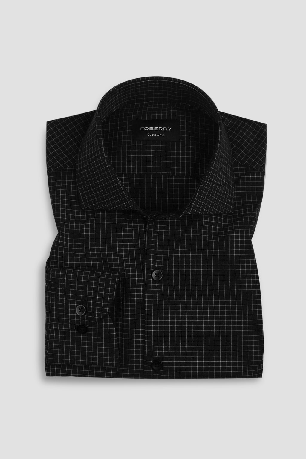 White on Black Mini Grid Shirt
