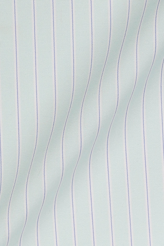 Blue on Green Hairline Stripes Shirt