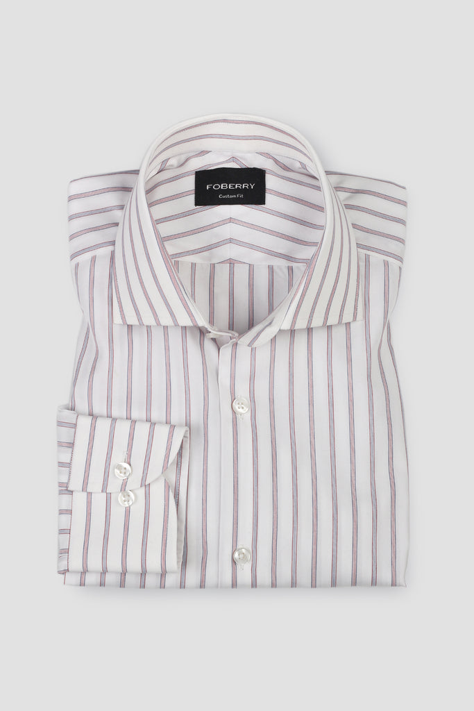 Red & Blue Awining Stripes Shirt