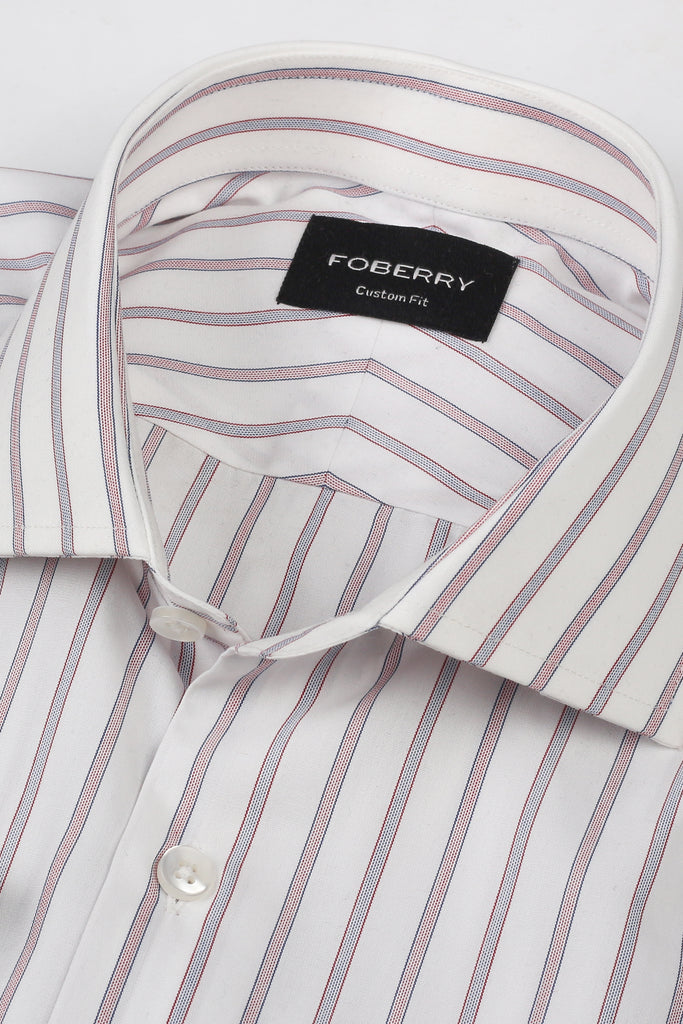 Red & Blue Awining Stripes Shirt