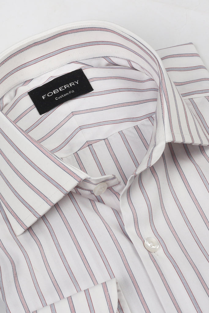 Red & Blue Awining Stripes Shirt