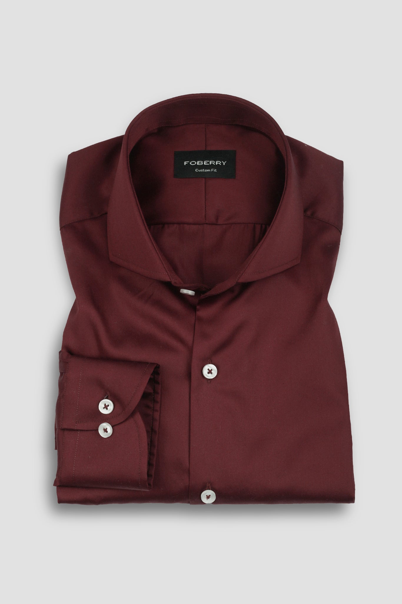 Soft Maroon Egyptian Poplin Shirt