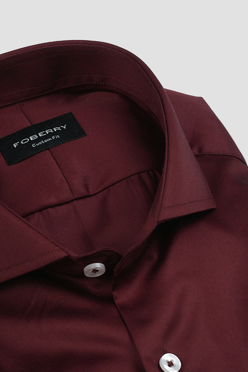 Soft Maroon Egyptian Poplin Shirt