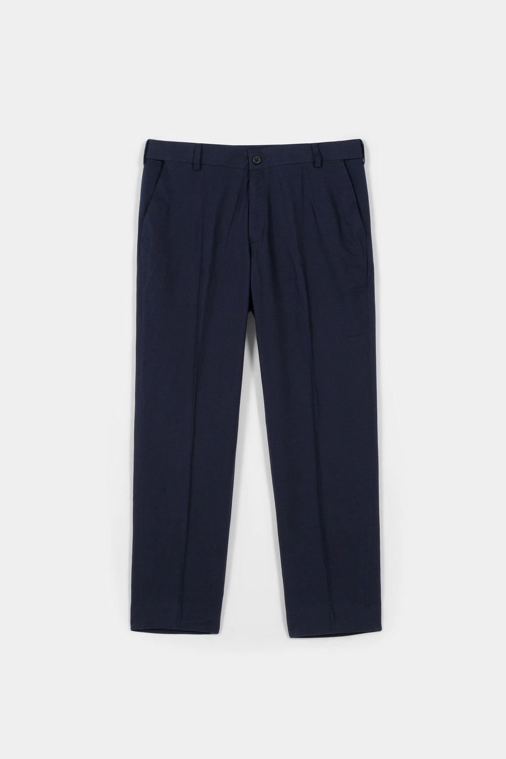 Navy Blue Flannel Ravon Trousers