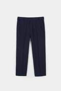Navy Blue Flannel Ravon Trousers