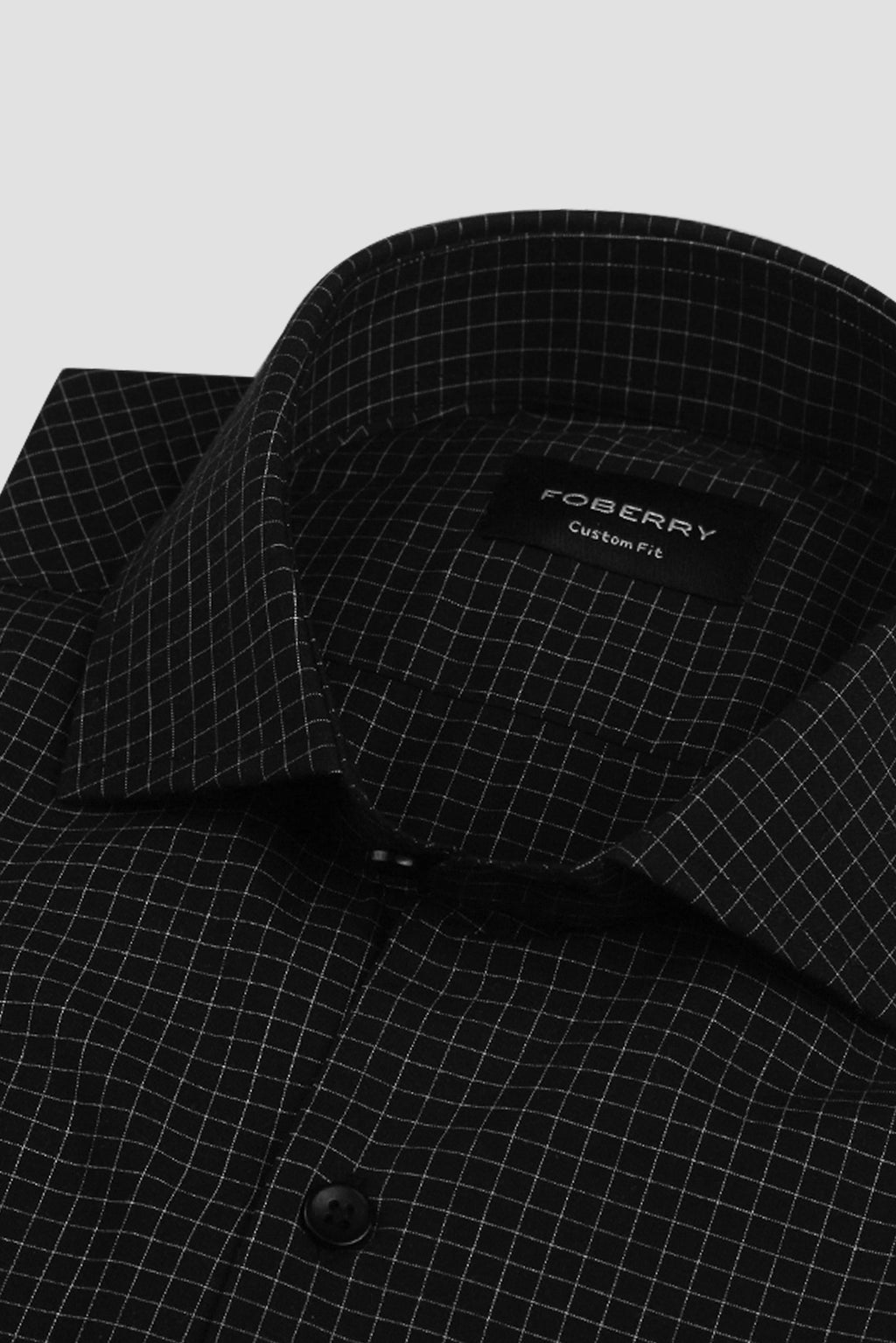 White on Black Mini Grid Shirt