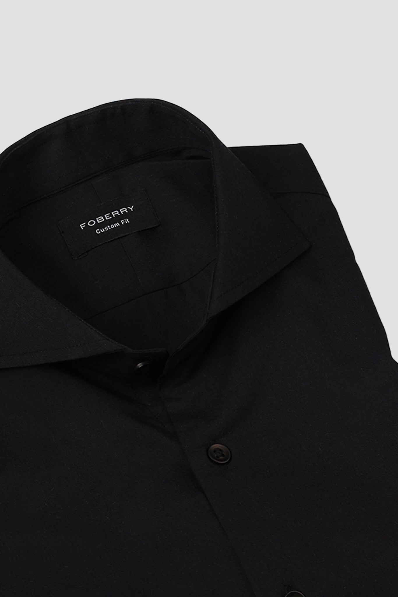 Jet Black Performance Stretch Shirt - Foberry Pakistan
