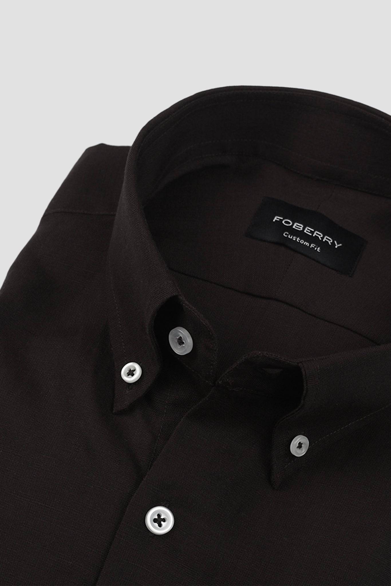 Dark Brown EU Linen Shirt