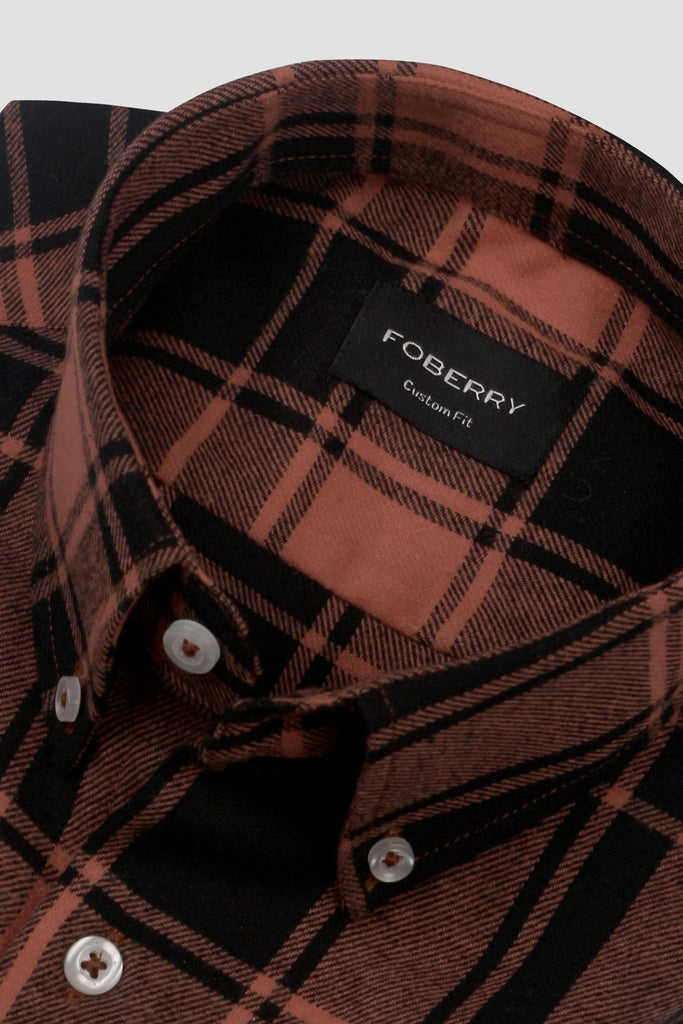 Peach Stowe Flannel Shirt