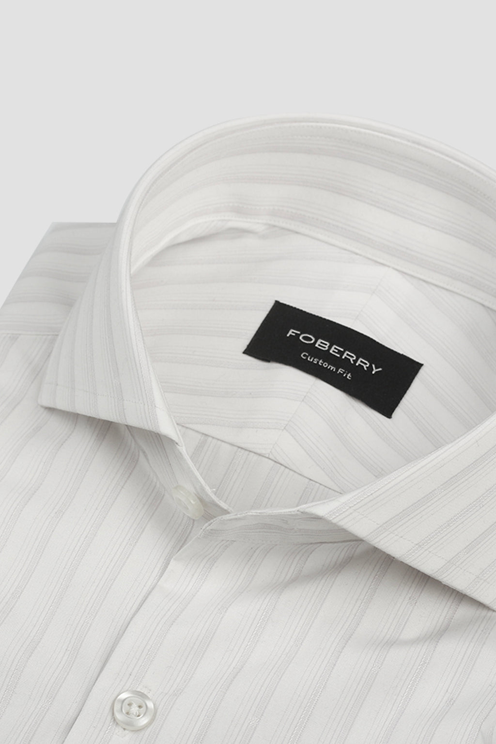 Soft Lilac Structured Barcode Striped Shirt