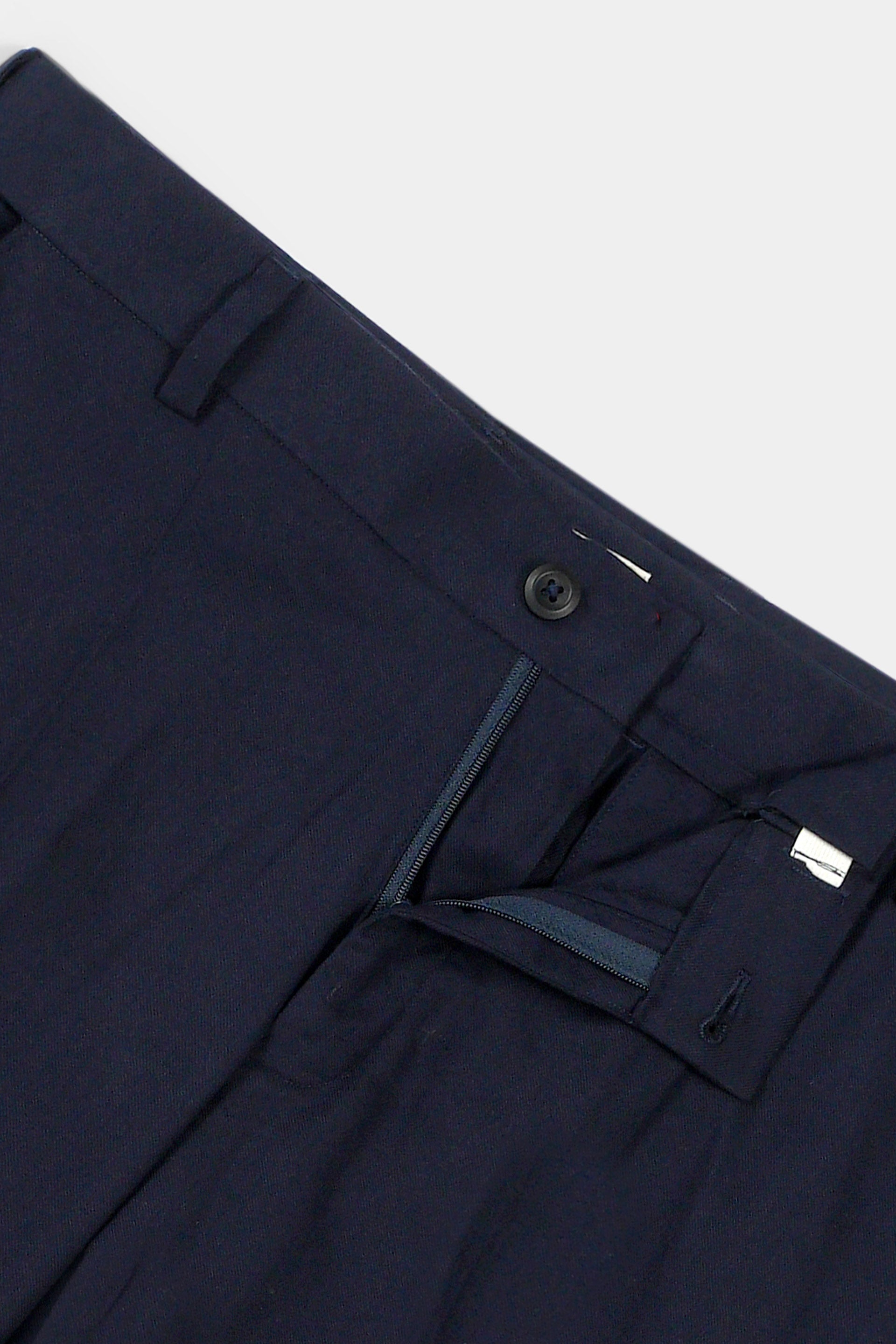 Navy Blue Flannel Ravon Trousers