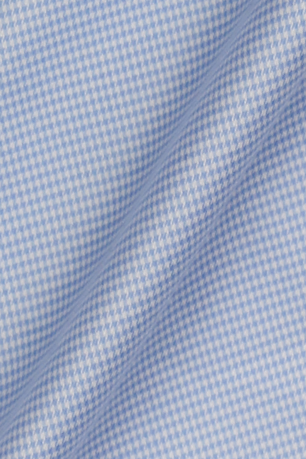 Soft Sky Blue Houndstooth Shirt - Easy Care