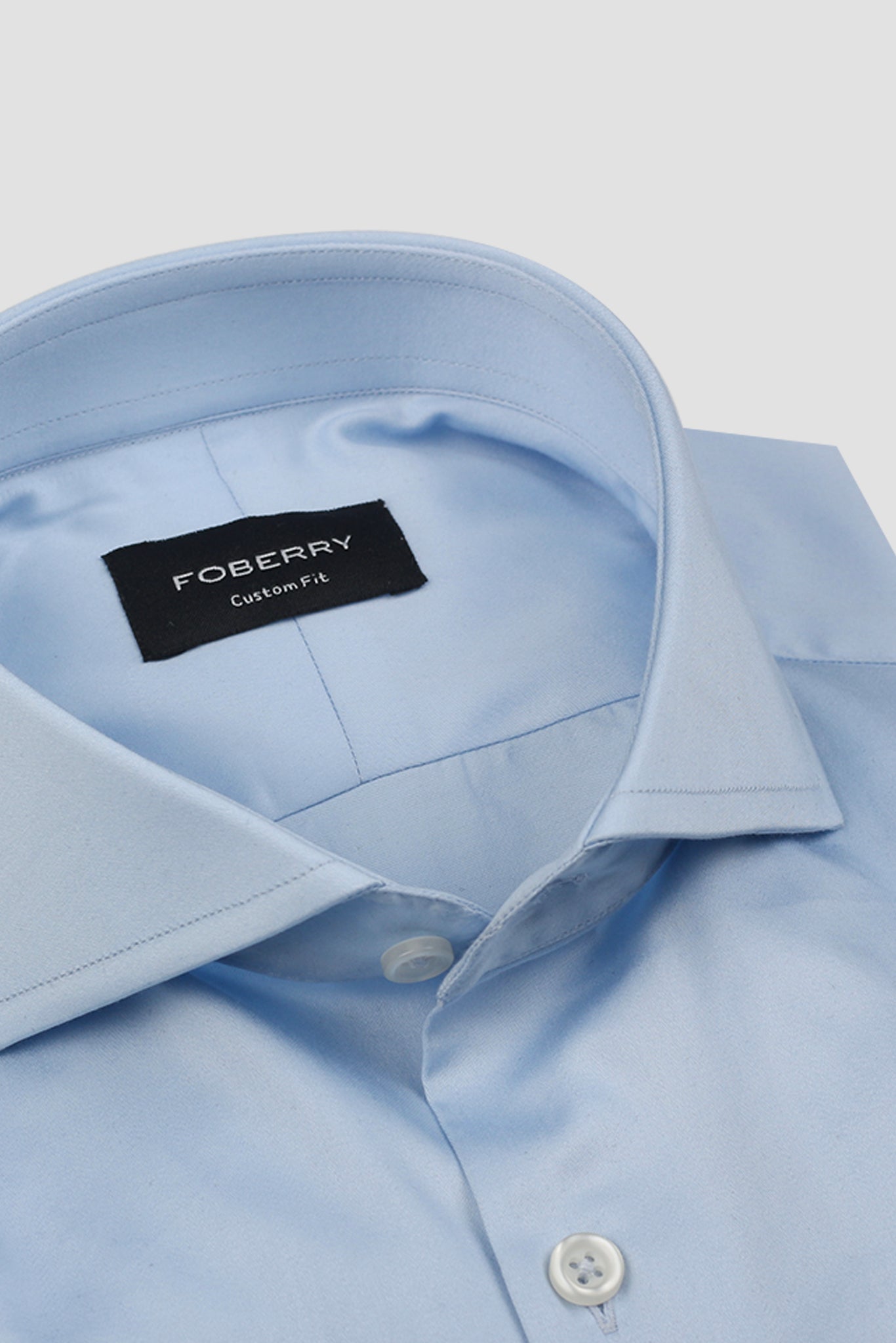 Soft Sky Blue Egyptian Poplin Shirt