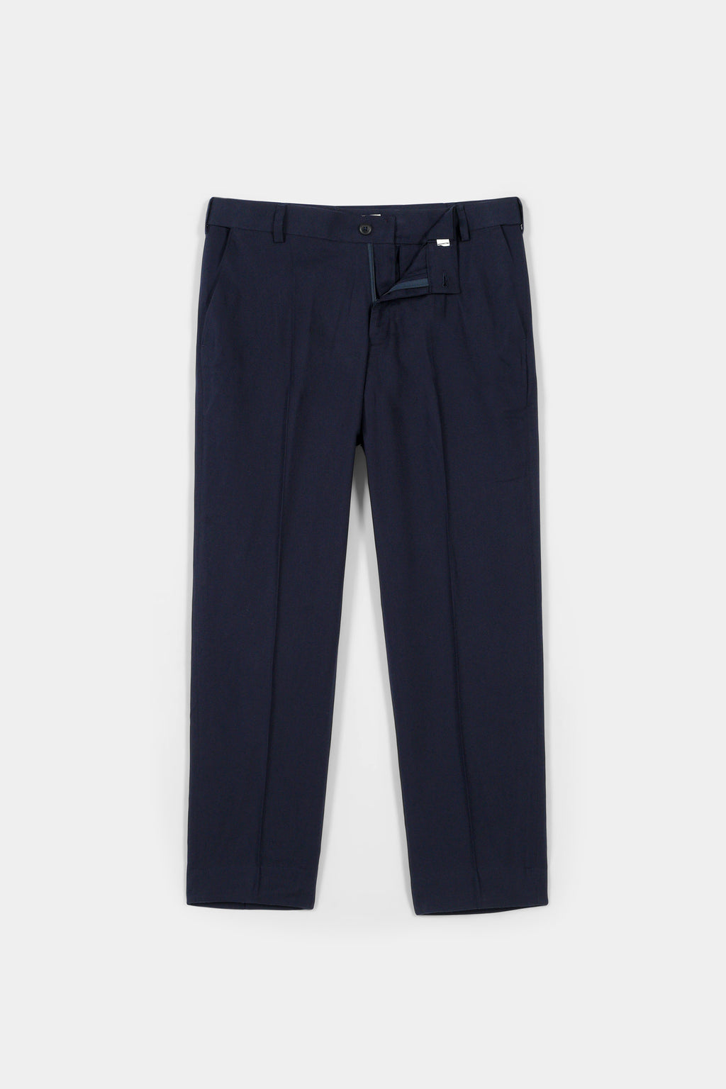 Navy Blue Flannel Ravon Trousers