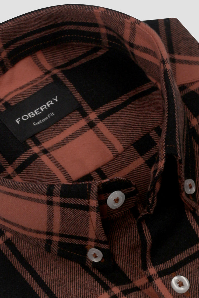 Peach Stowe Flannel Shirt