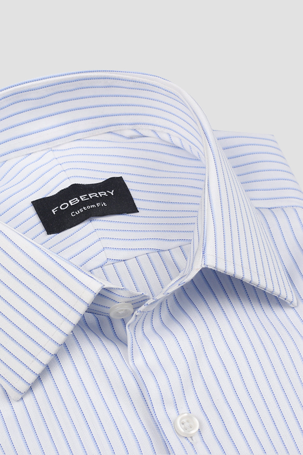 Dual Sky Blue Egyptian Striped Shirt