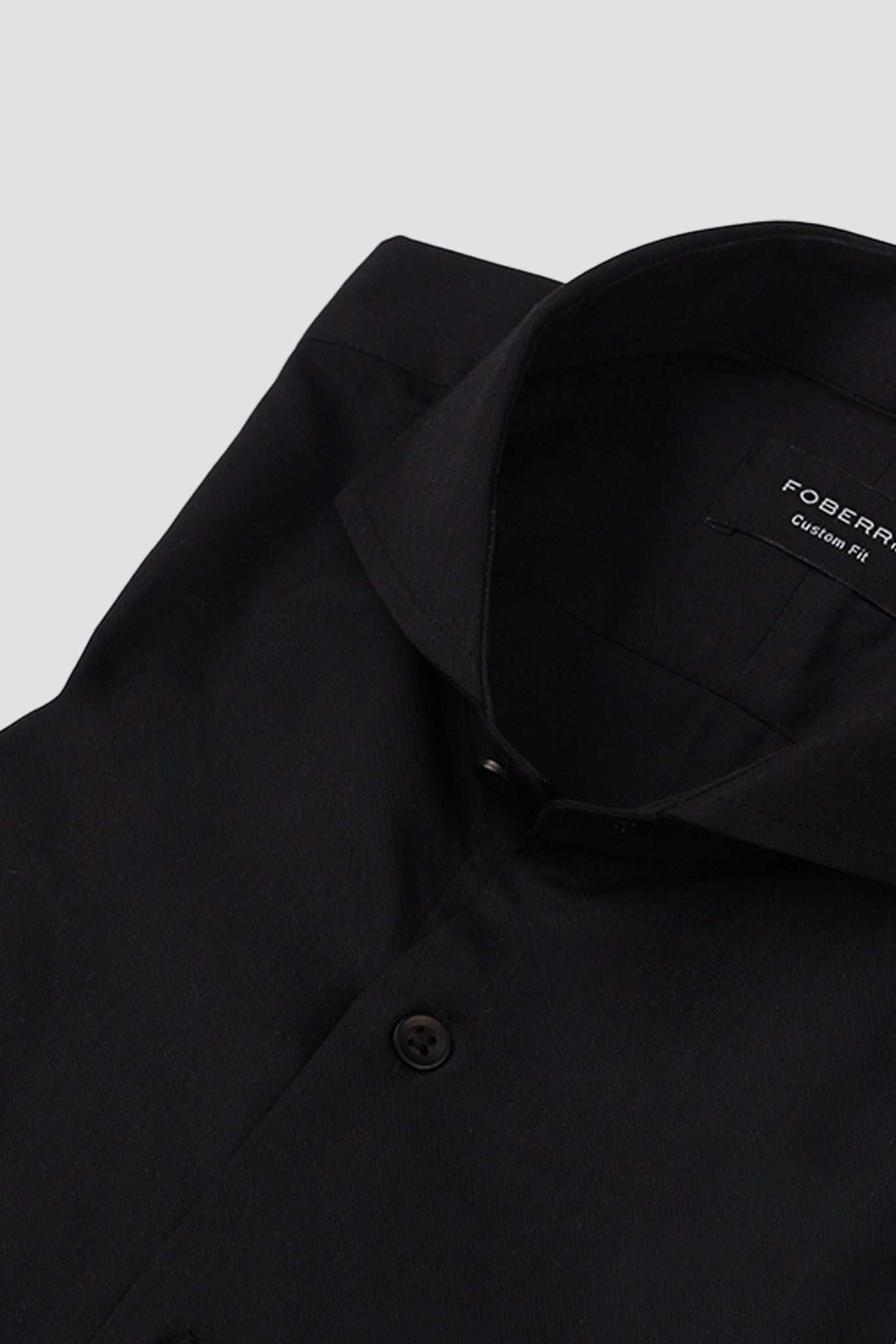 Jet Black Performance Stretch Shirt - Foberry Pakistan