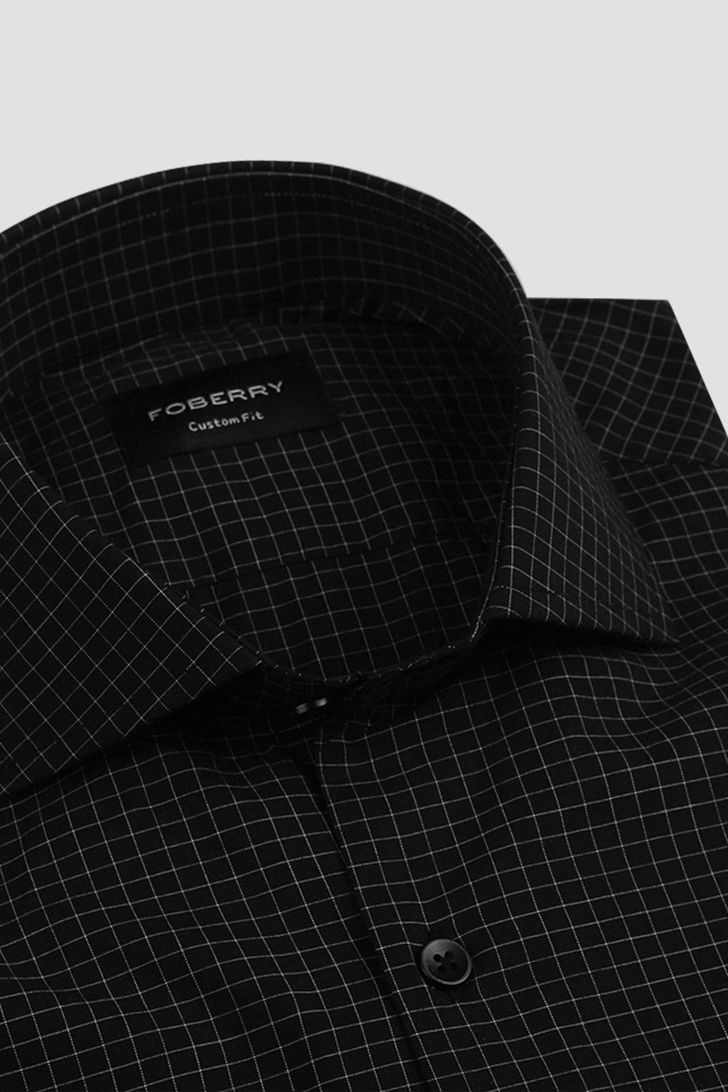White on Black Mini Grid Shirt