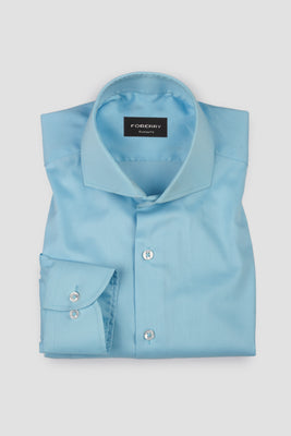 Soft Aqua Blue Twill Shirt