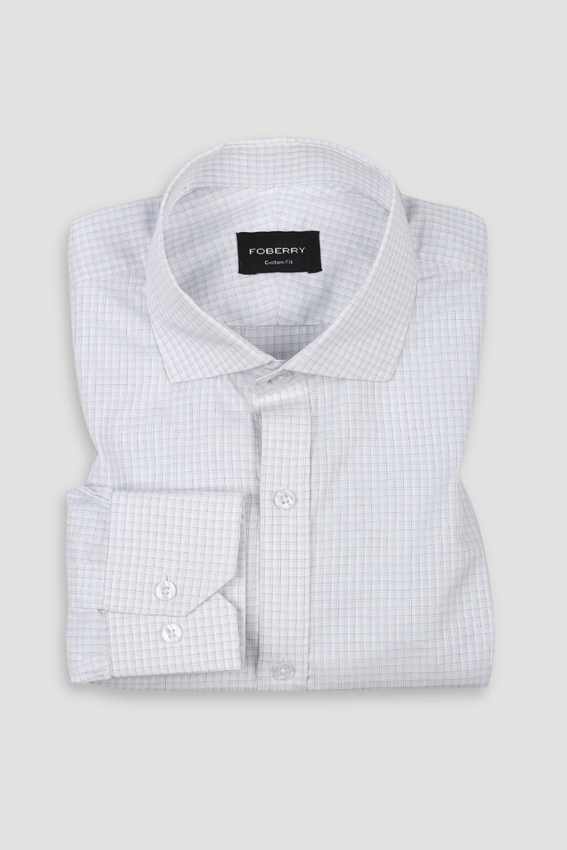 Blue Minibox Structured Shirt