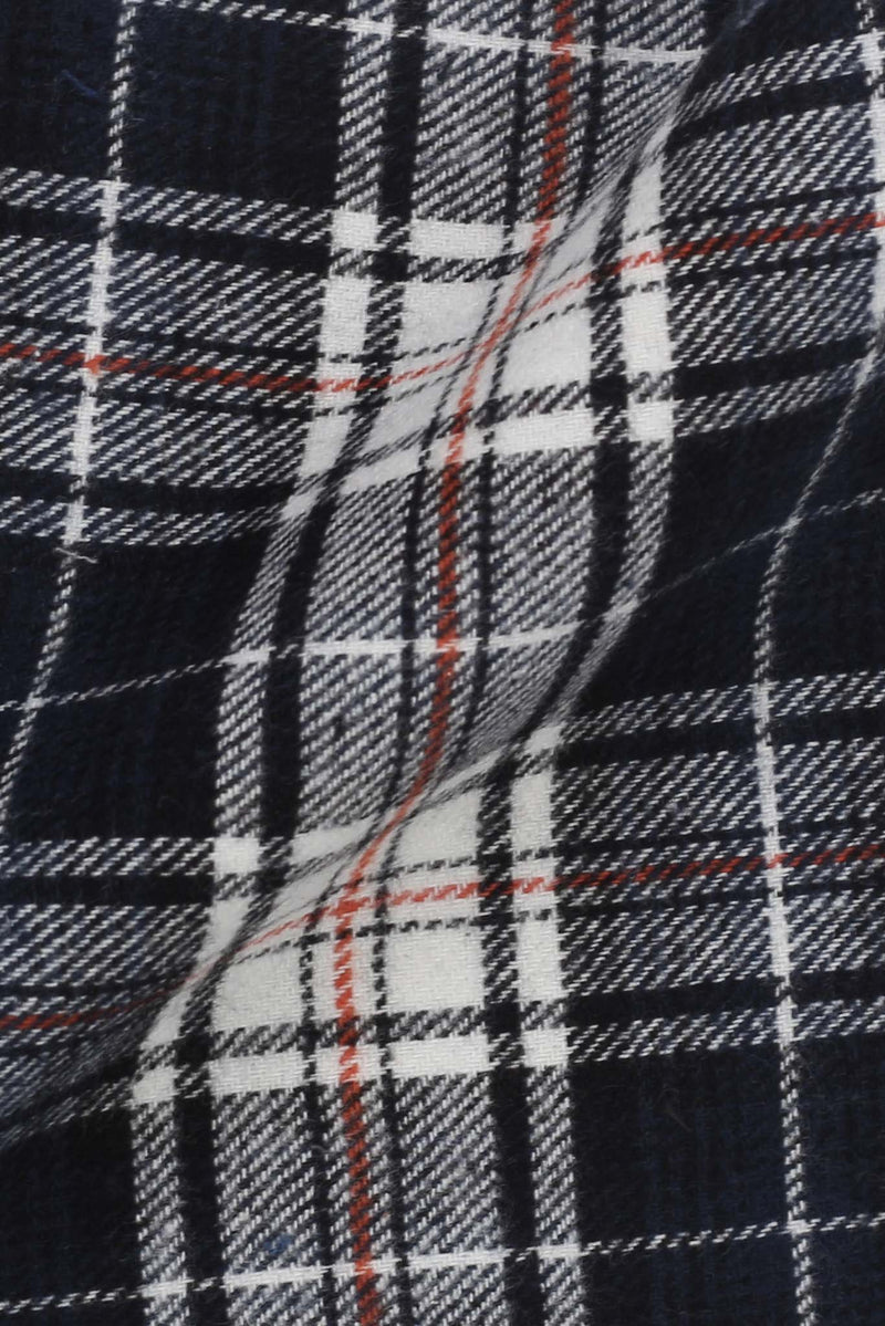 Black Blue Madras Winter Flannel
