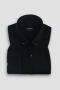 Black Egyptian Pin Collar Shirt - Gold Pin