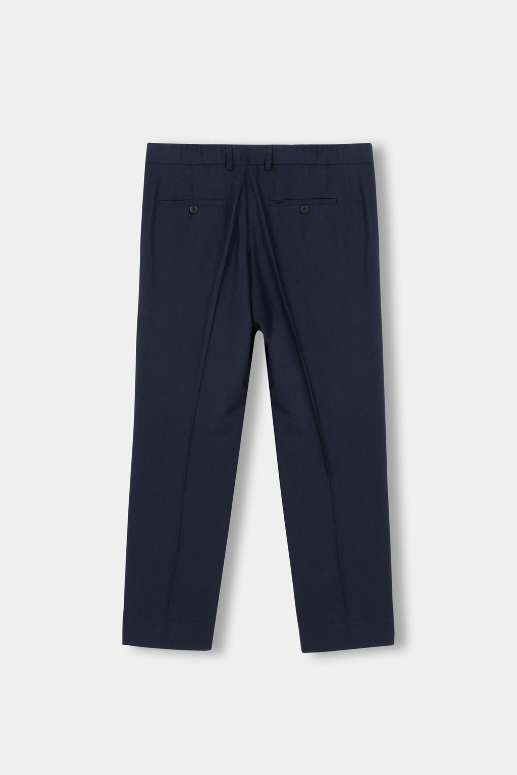 Navy Blue Flannel Ravon Trousers