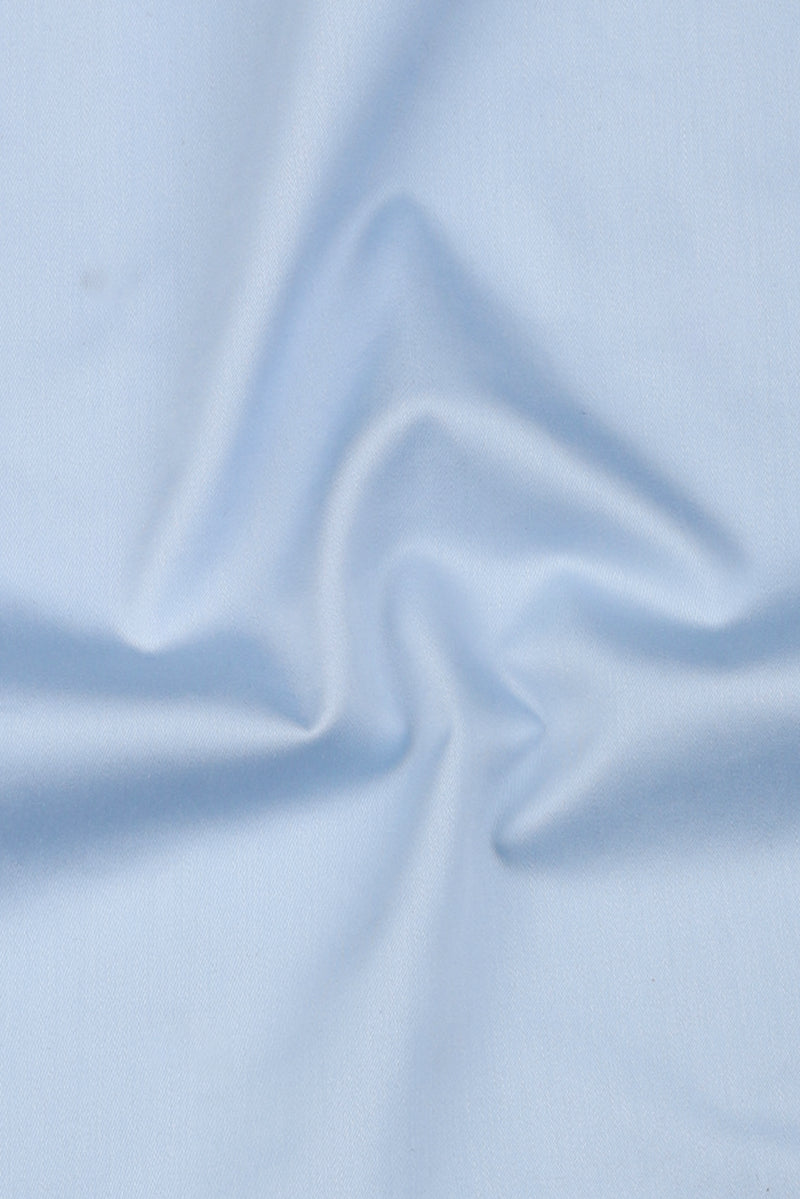 Soft Sky Blue Egyptian Poplin Shirt