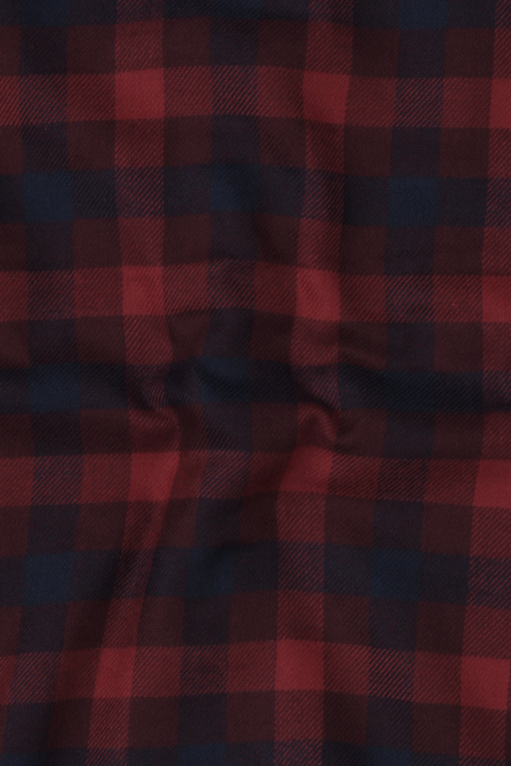 Soft Maroon & Blue Buffalo Check Winter Flannel