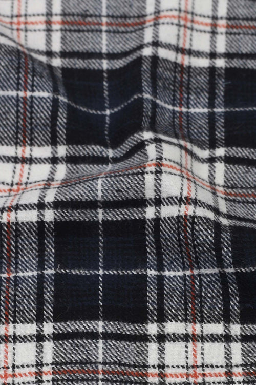 Black Blue Madras Winter Flannel